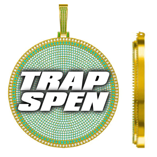 CUSTOM LETTER NECKLACE 3D BIG DISC
