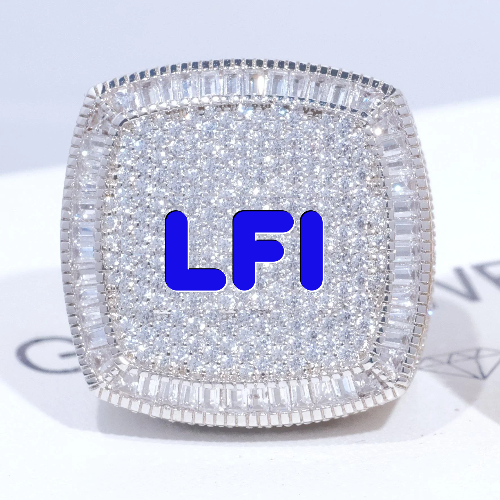 CUSTOM LETTER 3D ICED RING