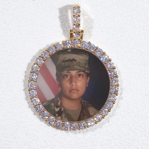 3D CIRCLE CUSTOM PICTURE PENDANT SMALL SIZE