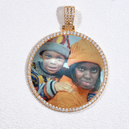 MEDIUM 3D CIRCLE CUSTOM PICTURE PENDANT