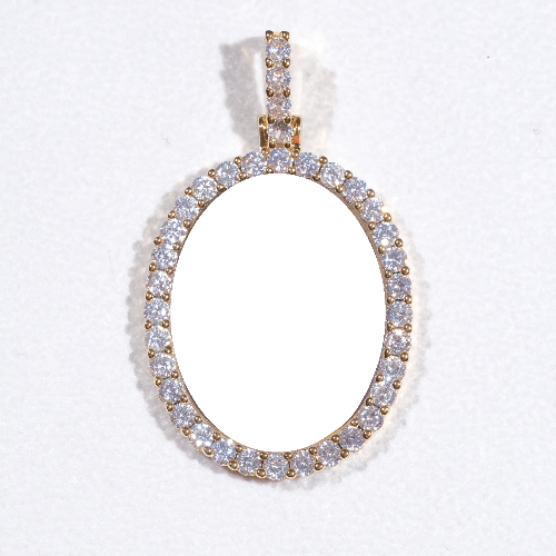 3D Oval Custom Picture Pendant
