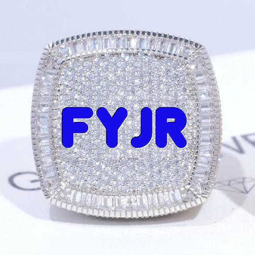CUSTOM LETTER 3D ICED RING