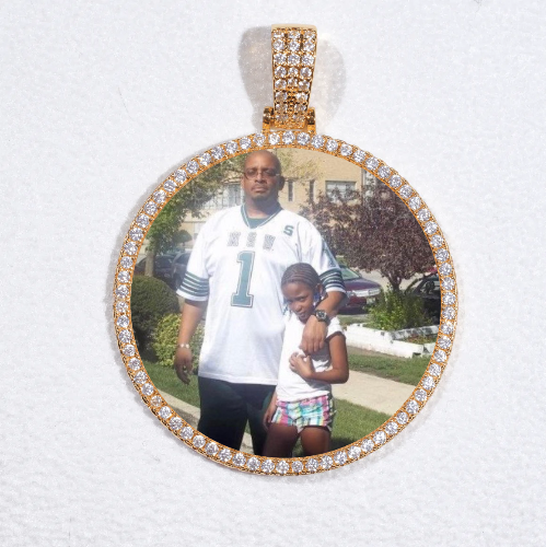 MEDIUM 3D CIRCLE CUSTOM PICTURE PENDANT