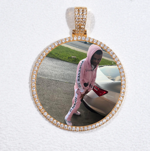 MEDIUM 3D CIRCLE CUSTOM PICTURE PENDANT