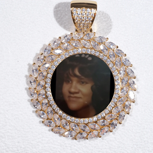 Large 3D Wheat Ear Custom Picture Pendant