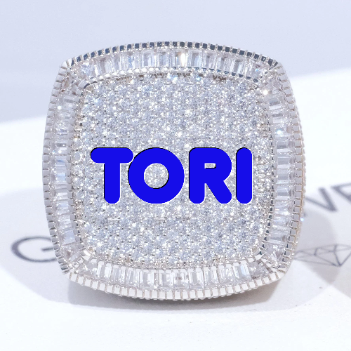 CUSTOM LETTER 3D ICED RING