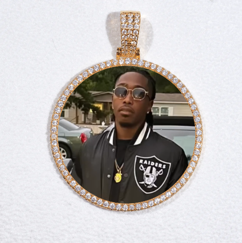 MEDIUM 3D CIRCLE CUSTOM PICTURE PENDANT
