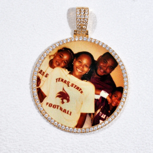 MEDIUM 3D CIRCLE CUSTOM PICTURE PENDANT