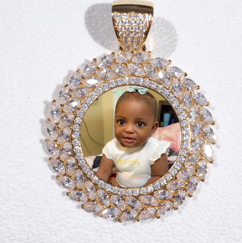 Large 3D Wheat Ear Custom Picture Pendant