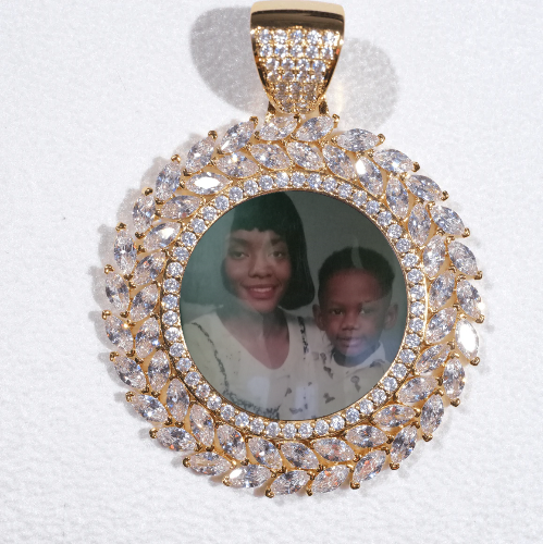 Large 3D Wheat Ear Custom Picture Pendant