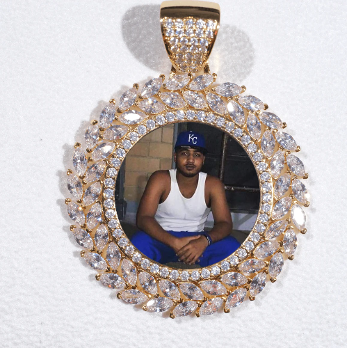 Large 3D Wheat Ear Custom Picture Pendant