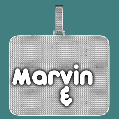 CUSTOM LETTER NECKLACE 3D BIG SQUARE