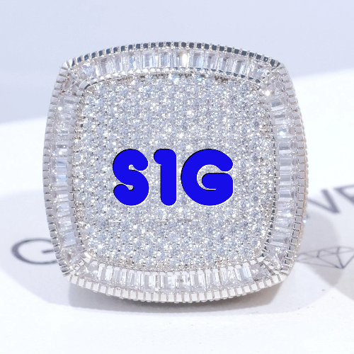 CUSTOM LETTER 3D ICED RING