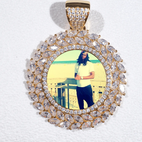 Large 3D Wheat Ear Custom Picture Pendant
