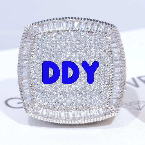 CUSTOM LETTER 3D ICED RING