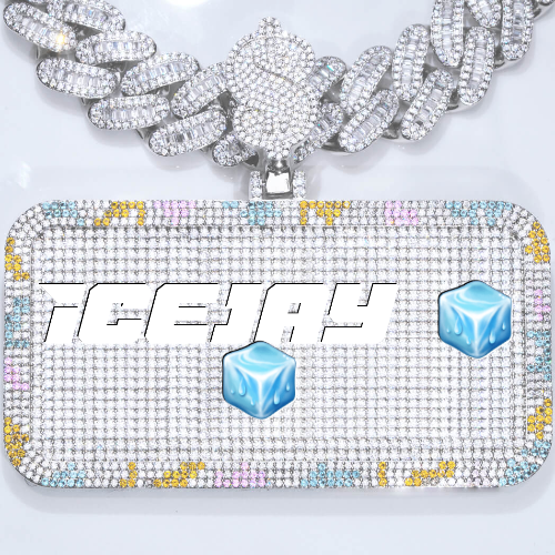 CUSTOM LETTER NECKLACE 3D COLORFUL SQUARE