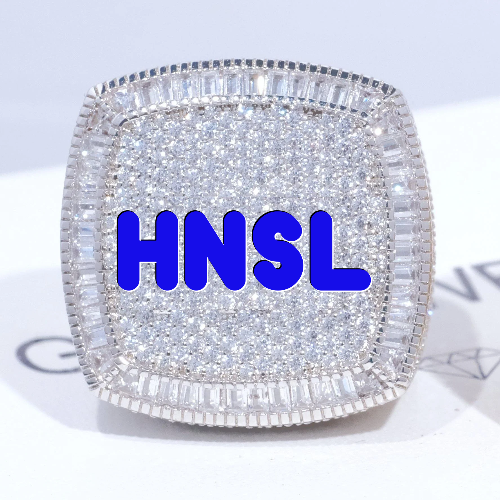 CUSTOM LETTER 3D ICED RING