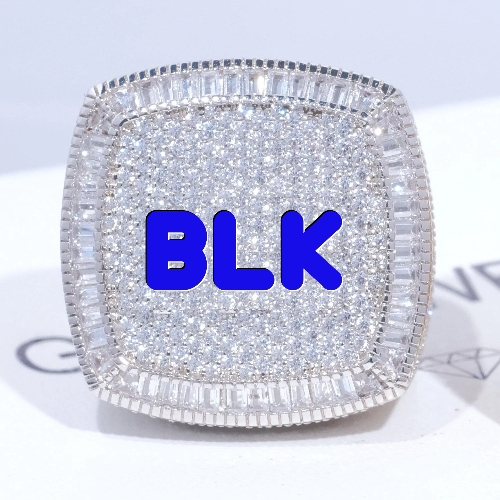 CUSTOM LETTER 3D ICED RING