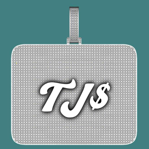 CUSTOM LETTER NECKLACE 3D BIG SQUARE
