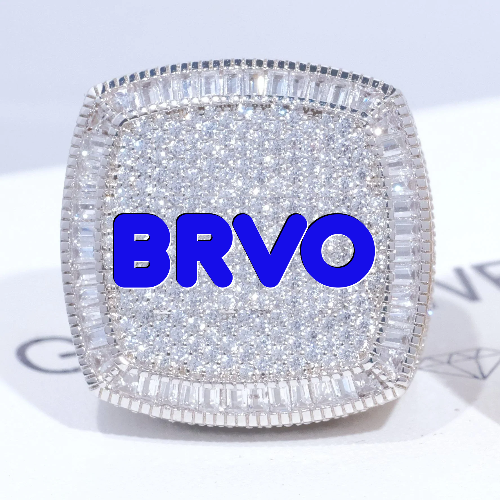 CUSTOM LETTER 3D ICED RING