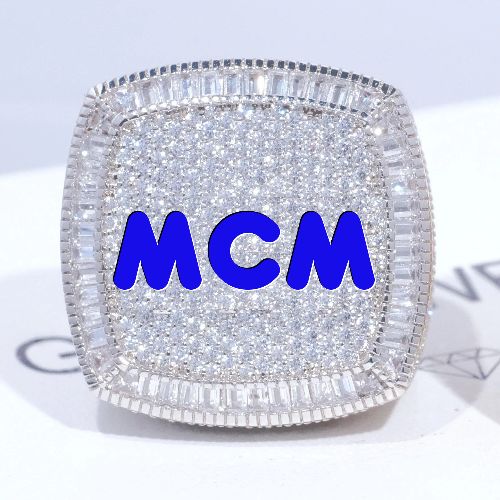 CUSTOM LETTER 3D ICED RING
