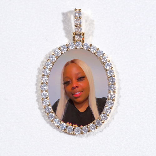 3D Oval Custom Picture Pendant