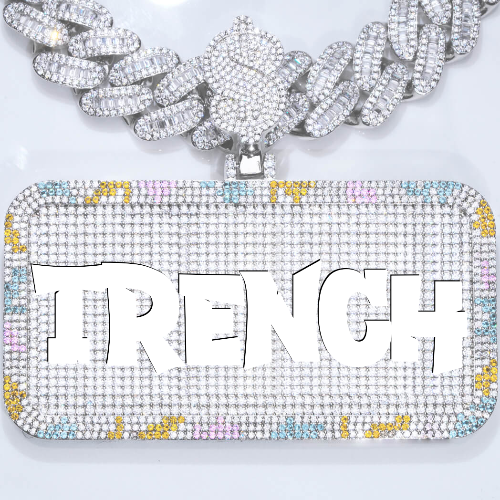 CUSTOM LETTER NECKLACE 3D COLORFUL SQUARE