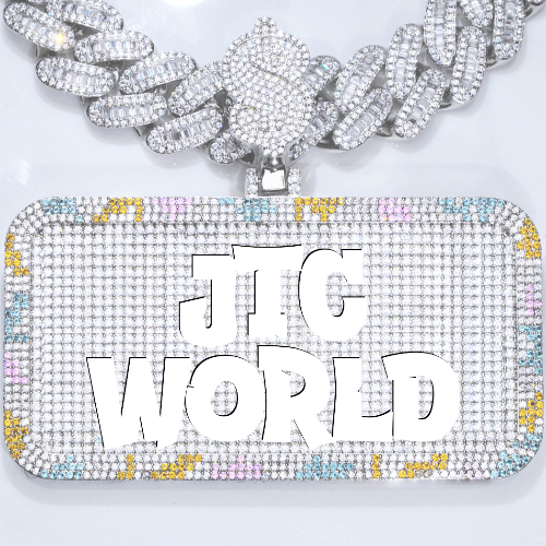 CUSTOM LETTER NECKLACE 3D COLORFUL SQUARE