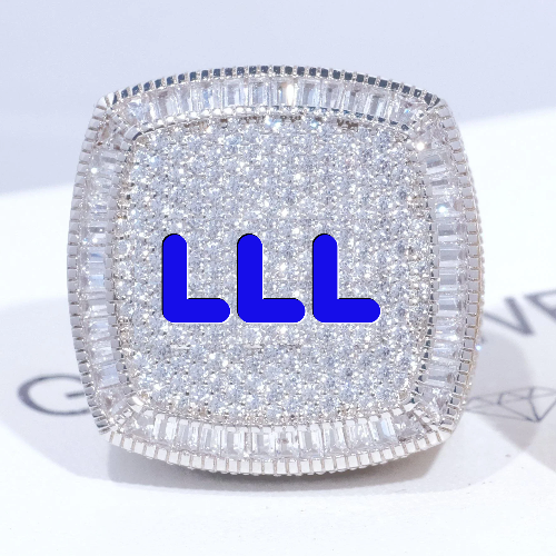 CUSTOM LETTER 3D ICED RING