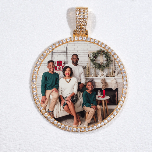 MEDIUM 3D CIRCLE CUSTOM PICTURE PENDANT
