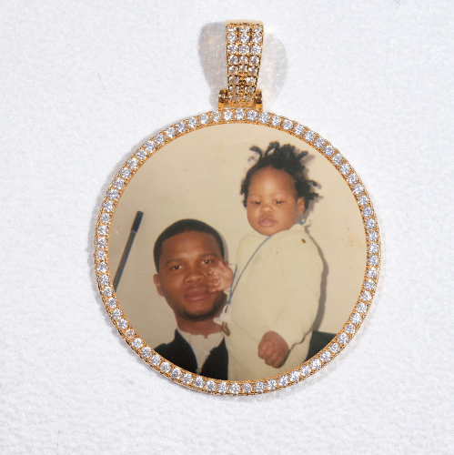 MEDIUM 3D CIRCLE CUSTOM PICTURE PENDANT