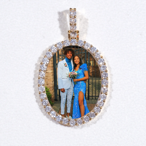 3D Oval Custom Picture Pendant