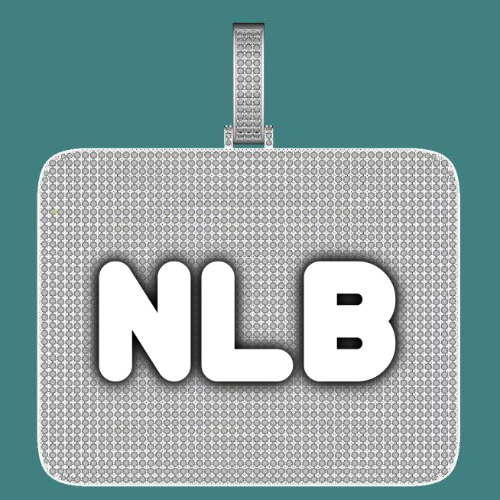 CUSTOM LETTER NECKLACE 3D BIG SQUARE