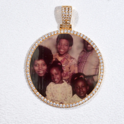 MEDIUM 3D CIRCLE CUSTOM PICTURE PENDANT