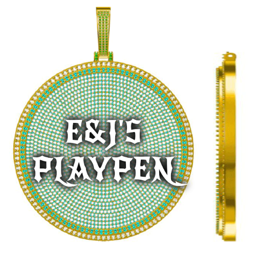 CUSTOM LETTER NECKLACE 3D BIG DISC