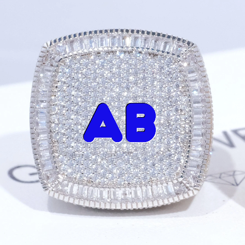 CUSTOM LETTER 3D ICED RING