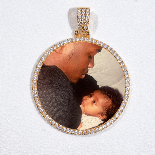 MEDIUM 3D CIRCLE CUSTOM PICTURE PENDANT