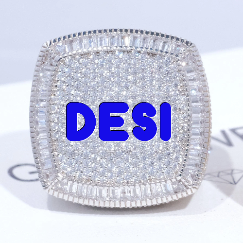 CUSTOM LETTER 3D ICED RING