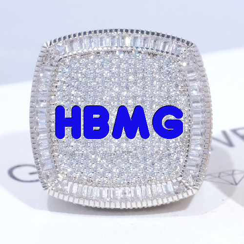 CUSTOM LETTER 3D ICED RING