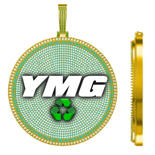 CUSTOM LETTER NECKLACE 3D BIG DISC