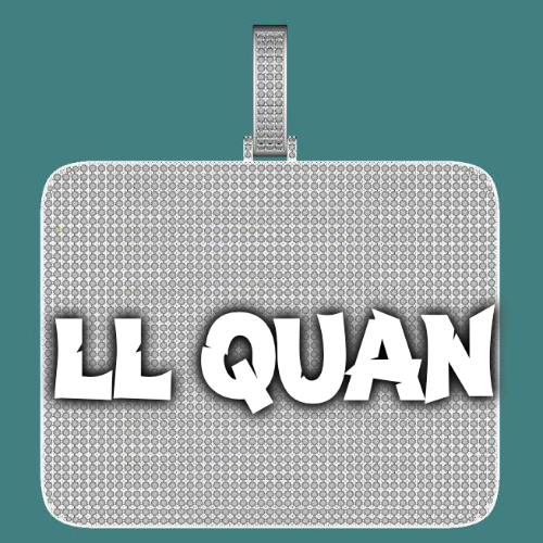CUSTOM LETTER NECKLACE 3D BIG SQUARE