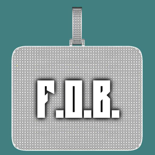 CUSTOM LETTER NECKLACE 3D BIG SQUARE