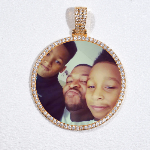 MEDIUM 3D CIRCLE CUSTOM PICTURE PENDANT