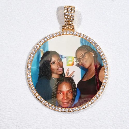 MEDIUM 3D CIRCLE CUSTOM PICTURE PENDANT