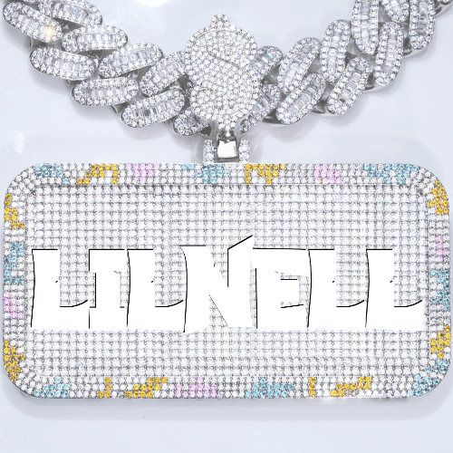 CUSTOM LETTER NECKLACE 3D COLORFUL SQUARE
