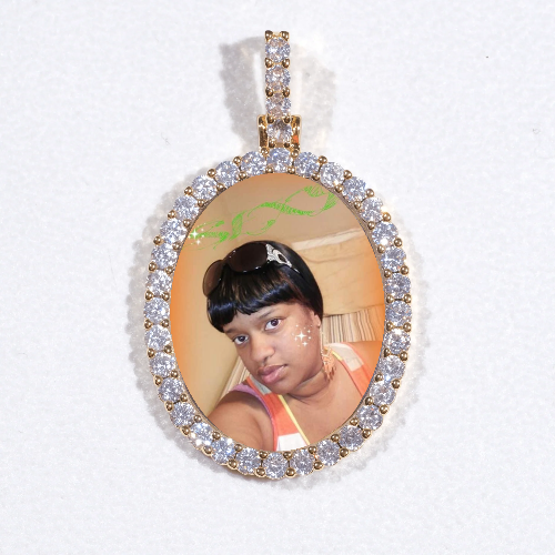 3D Oval Custom Picture Pendant