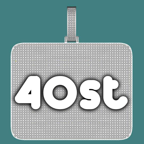 CUSTOM LETTER NECKLACE 3D BIG SQUARE