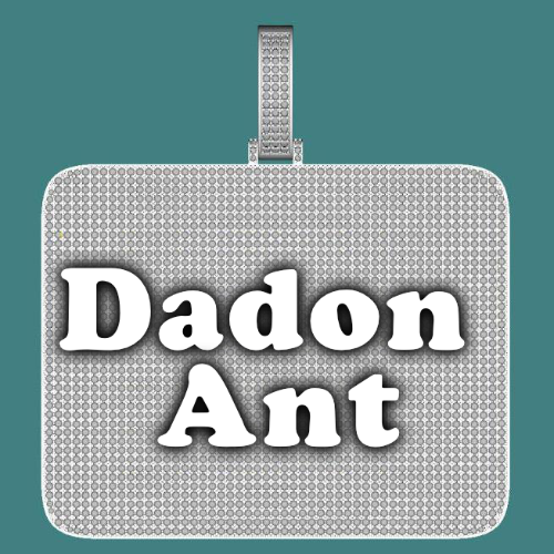 CUSTOM LETTER NECKLACE 3D BIG SQUARE