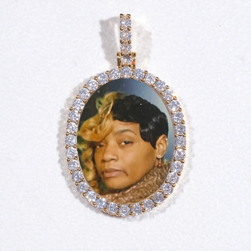 3D Oval Custom Picture Pendant