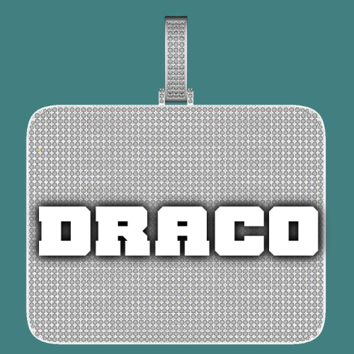 CUSTOM LETTER NECKLACE 3D BIG SQUARE